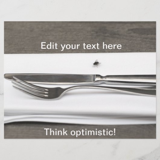 Sarcastische afbeelding Denk positief! Flyer (Voorkant)