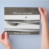 Sarcastische afbeelding Denk positief! Flyer (Hand)