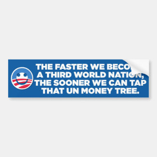 Sarcastische anti-Obama - derde wereld - bumpersti Bumpersticker