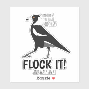 Sarcastische Australische magpie-sticker Sticker