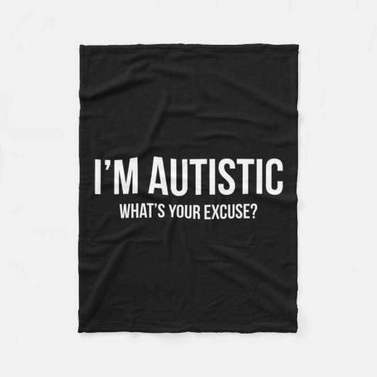 Sarcastische autisme - Ik ben autistisch Fleece Deken (Voorkant)