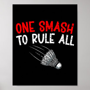 Sarcastische Badminton Speler Spel Match Humor Jok Poster