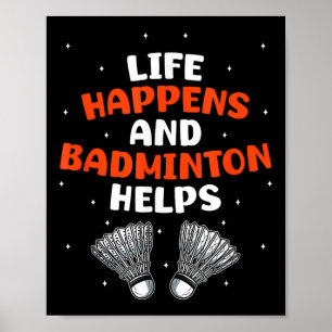 Sarcastische Badmintonspeler Game Match Humor Grap Poster
