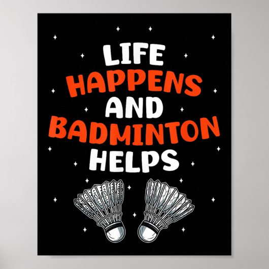 Sarcastische Badmintonspeler Game Match Humor Grap Poster (Voorkant)