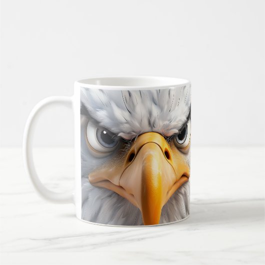 Sarcastische Bald Eagle Gezicht Mok (Links)