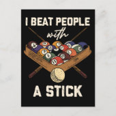 Sarcastische Biljart 8 Bal Humor Pool Briefkaart (Voorkant)