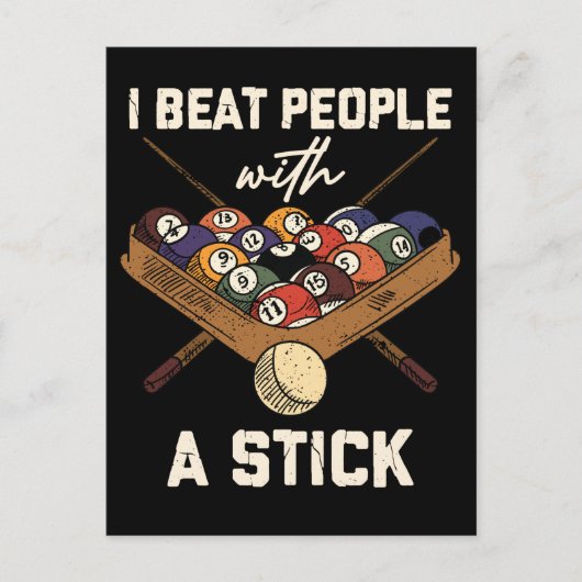 Sarcastische Biljart 8 Bal Humor Zwembad Briefkaart (Voorkant)