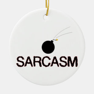 Sarcastische bom keramisch ornament