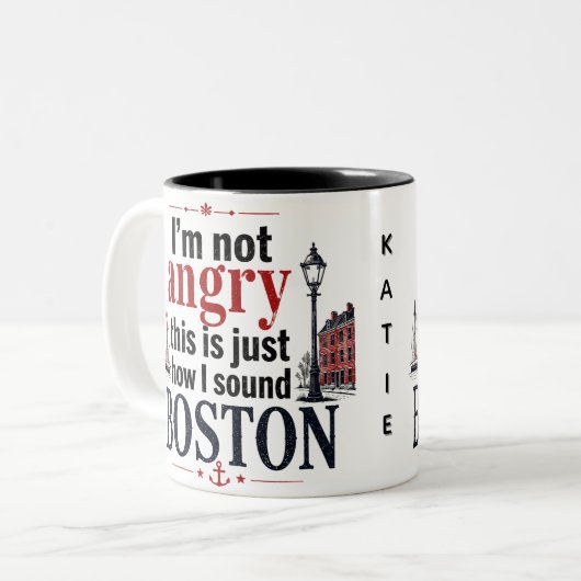 Sarcastische Boston mok (Voorkant links)