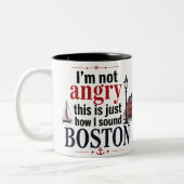 Sarcastische Boston mok (Links)