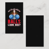 Sarcastische Bowling Ball Adult Humor Visitekaartje (Voorkant / Achterkant)