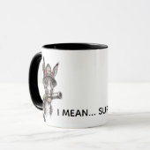 Sarcastische brandweermug Ezel Humor Collega Mok (Voorkant links)