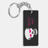 Sarcastische buik (schedel) sleutelhanger (Voorkant Links)