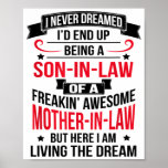 Sarcastische cadeau aan zoon in de wet van moeder  poster<br><div class="desc">Sarcastische cadeau aan zoon in de wet van moeder in wet</div>