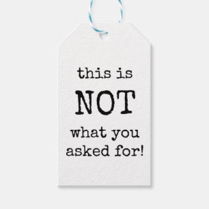 Sarcastische cadeau Labels, Grappig cadeau label Cadeaulabel