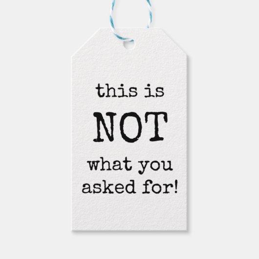 Sarcastische cadeau Labels, Grappig cadeau label Cadeaulabel (Voorkant)