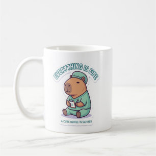 Sarcastische Capybara Verpleegster Koffiemok