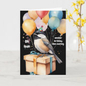 Sarcastische Chickadee Verjaardag Humor Gift Kaart (Gele Bloem)