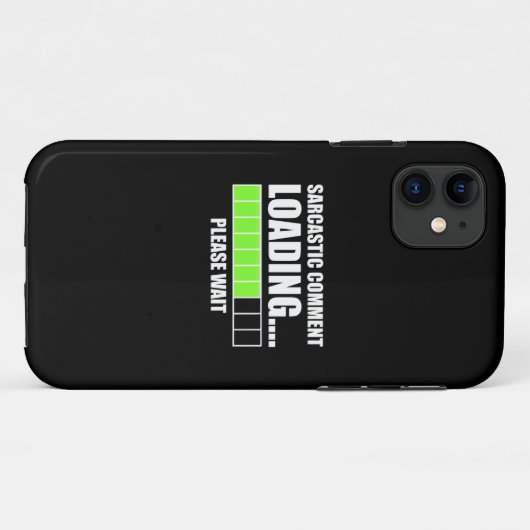 Sarcastische commentaar laden...Een ogenblik gedul Case-Mate iPhone Case (Achterkant (horizontaal))