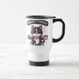 Sarcastische Coole Kat Bandana Koffie Liefhebber C Reisbeker