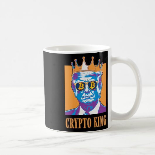 Sarcastische Crypto King Trump Bitcoin Trust in Wi Koffiemok (Rechts)