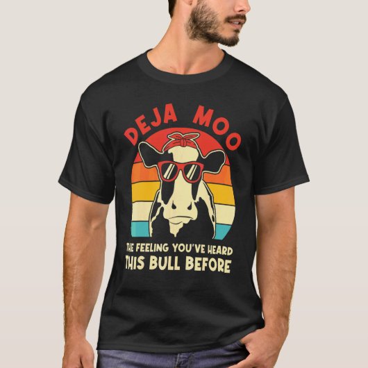 Sarcastische  Deja Moo Koe T-shirt (Voorkant)