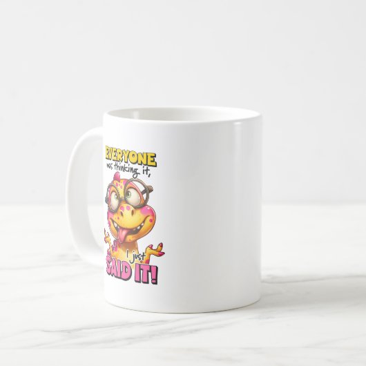 Sarcastische Dino, iedereen dacht er aan Koffiemok (Voorkant links)