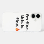 Sarcastische "Dit is prima" meme met brandende emo Case-Mate iPhone Case (Achterkant (horizontaal))