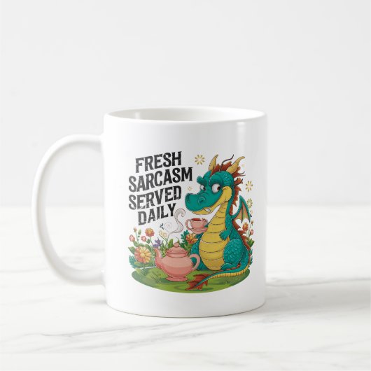 sarcastische draak koffiemok (Links)