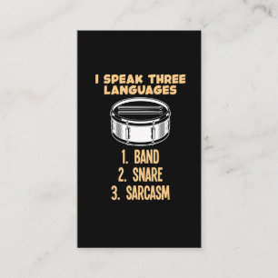Sarcastische drummer Humor Percussion Drumming Ban Visitekaartje