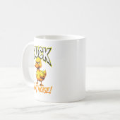 Sarcastische Eend Die Geluid Grappige Meme Koffiemok (Voorkant links)