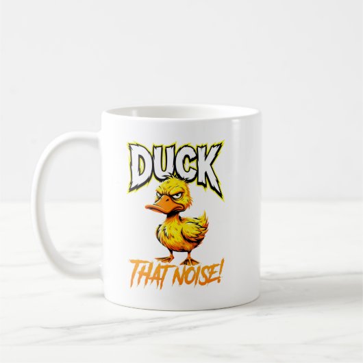 Sarcastische Eend Die Geluid Grappige Meme Koffiemok (Links)