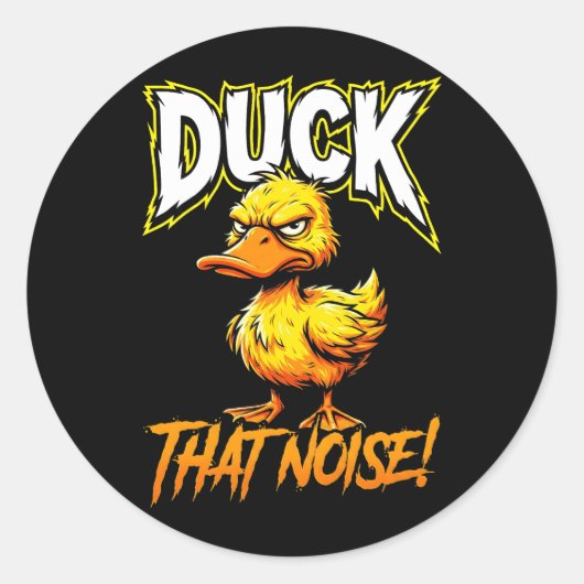 Sarcastische Eend Die Geluid Grappige Meme Ronde Sticker (Voorkant)