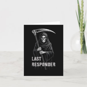 Sarcastische Eerste Laatste Respons Grim Reaper Em Kaart