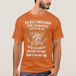 Sarcastische elektricien t-shirt
