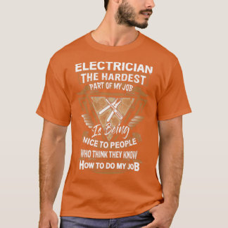 Sarcastische elektricien t-shirt