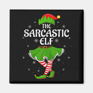 Sarcastische Elf Kerst Familie Meisjes Vrouwen Elf Magneet