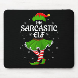 Sarcastische Elf Kerst Familie Meisjes Vrouwen Elf Muismat