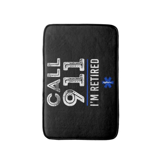 Sarcastische EMT Paramedic EMS Emergency Call 911 Badmat (Voorkant Verticaal)