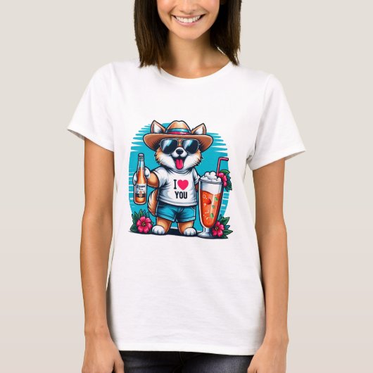 Sarcastische en grappige hond t-shirt (Voorkant)