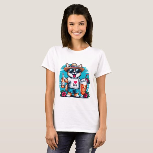Sarcastische en grappige hond t-shirt (Voorkant volledig)