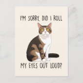 Sarcastische en leuke kat briefkaart (Voorkant)