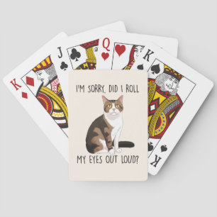 Sarcastische en leuke kat pokerkaarten