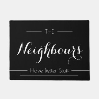 Sarcastische Familie Zwart CALIGRAPHY Elegant Deurmat