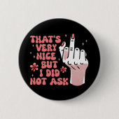 Sarcastische Feministe Ronde Button 5,7 Cm (Voorkant)