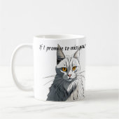 Sarcastische Funny Cat Coffee of Tea Mok Leuk cade (Links)