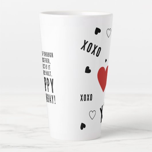 Sarcastische gelukkige verjaardag voor beste vrien latte mok (Voorkant)