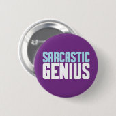Sarcastische Genius. Ronde Button 5,7 Cm (Voorkant /achterkant)