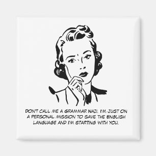 Sarcastische Grammatica Nazi Magneet