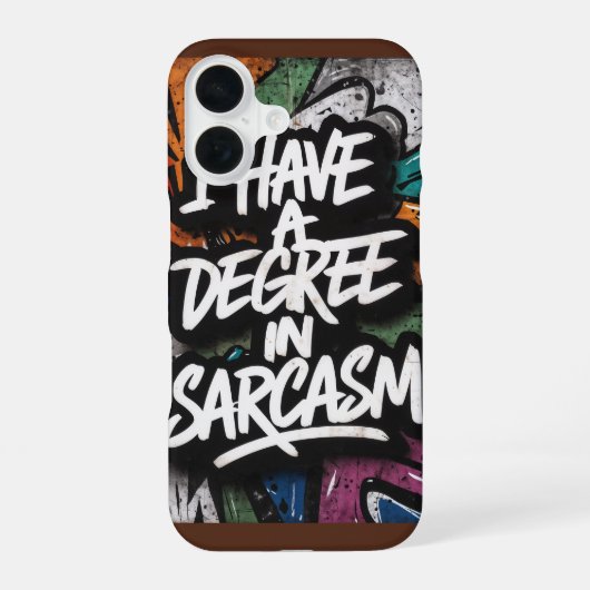 Sarcastische grap iPhone 16 hoesje (Achterkant)
